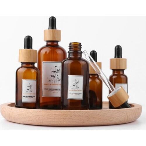 5ml 10ml bottles bamboo lotion glass spray bottle wooden cream bottles 30g 50g wood jar face cream shea butter cbd hemp oil 1oz