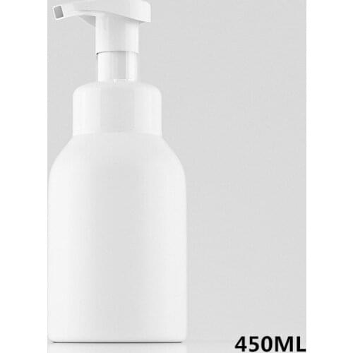 450MLPE Round Shoulder Foam Bottle Disinfectant Hand Sanitizer Foaming Bottle Facial Cleanser Body Wash Foam Refillable Bottle