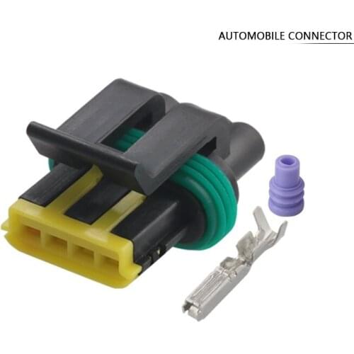 DJ7044A-1.8-21 car female connector Idle motor plug Stepper motor plug 4 pin automotive waterproof plug Include terminals seals