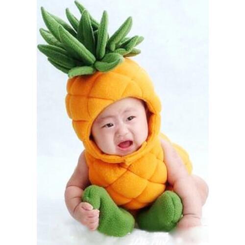 Infant Baby Boy Photography Cute Pineapple Fruit Clothes Props New Born Tiny Baby Photo Shoot Outfits foto Props Accessories
