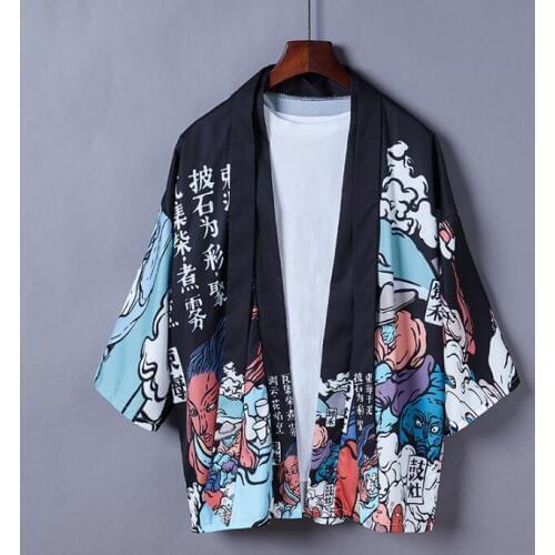 Woman Man Coat Japanese Kimono Summer Cardigan Kimono Yukata Woman Loose Sweet Outer Garment