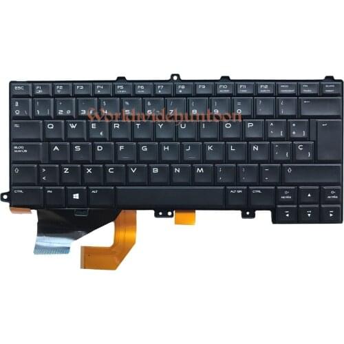 Wholesale High quality Spanish Laptop Keyboard for Dell Alienware M14X R3 Keyboard CN-0955T2 NSK-LB0BC SP Layout with Backlit