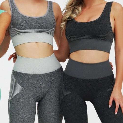 Yoga Set Seamless Leggings Yoga Women Tracksuit Yoga 2 Piece Set Workout Clothes Yoga Sets Women Gym Clothes Fitness Active Wear