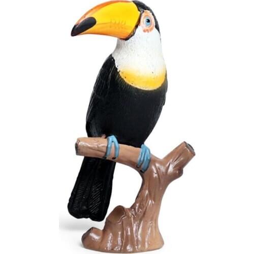 Simulation Toucan Bird Parrot Animal Model Figurine Home Garden Decor Kids Toy