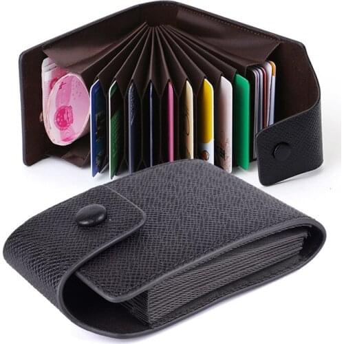 Men Card Case Wallet PU Leather Purse Unisex Business Credit ID Bank Card Holder Women Organizer Money Coins Bag