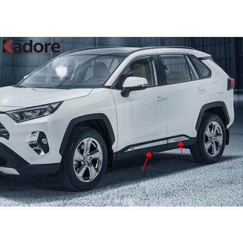 For Toyota RAV4 RAV 4 2019 2020 2021 ABS Chrome Car Side Door Body Trim Molding Strip Cover Line Car Styling Accessories
