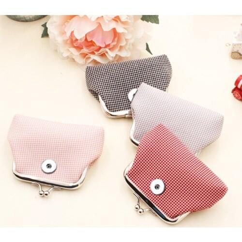 2021 NEW 18mm Snap Button jewelry Coin Purses Small-Wallets Money-Bags For girls gift QB7006