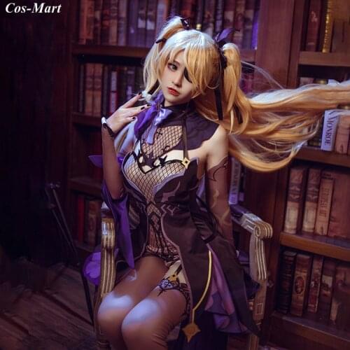 New Mobile Game Genshin Impact Fischl Cosplay Costume Initial Skin The High Quality Combat Uniform Female Role Play Clothing