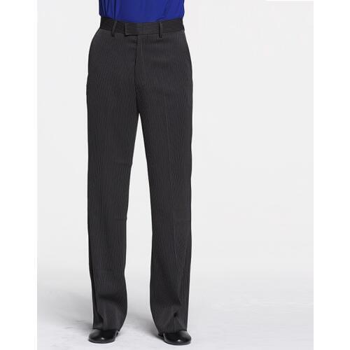 New Arrival Male Modern Dancing Pants Audlt Man Black Latin Dancing Trousers Pants Ballroom Dance Wear Striped Pants B-6012