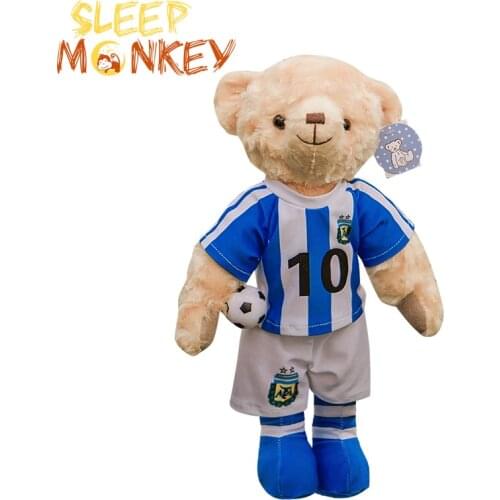 Plush football stuffed bears Toys Boyfriend Football Fan Uniforms Teddy Bear Doll Mascot Baby