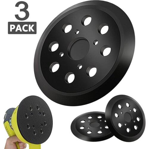 5 Inch 8 Hole Hook & Loop Sander Backing Pad Replacement Pad for Ridgid R2600 Ryobi RS290 Milwaukee 6021-21 Random Orbit Sander