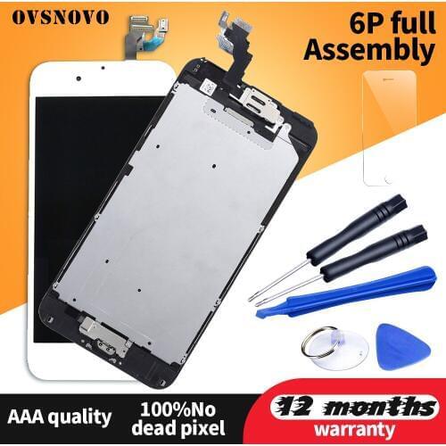 Full set pantalla For iPhone 6 plus LCD Touch Screen Display Assembly Replacement For iPhone 6 plus LCD+Home button&Front Camera