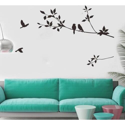 Birds are singing on Tree Art Wall Stickers Wall Murals Wall Decal Arts Decoration Vinyl Removable FB-141