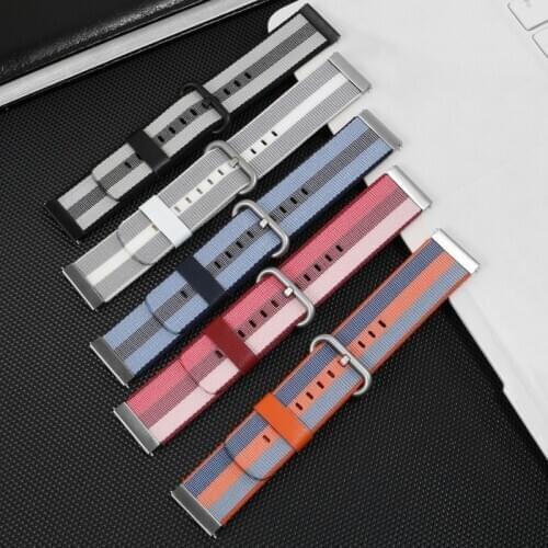 Quick Release Soft Nylon Watchband 20mm 22mm Canvas Bracelet Suitable For Huawei Watch 2 GT Smart Watch Accessories