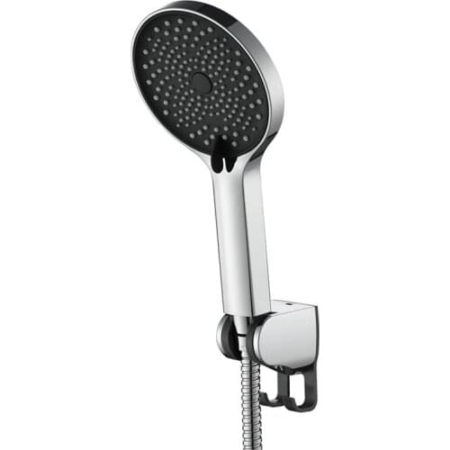 Bathroom Handheld ABS Shower Head With 1.5M Stainless Steel Hose And ABS Shower Holder Wall Mounted Shower Set