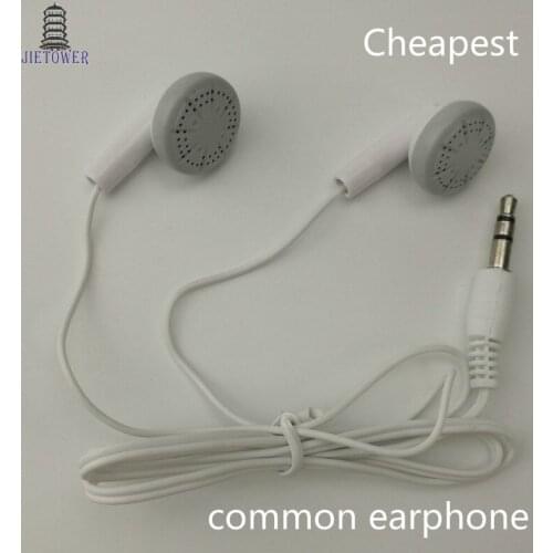 Cheapest short Earphone one time use 3.5mm stereo In -Ear Earbuds For iPhone/Mp3 MP4 Player smartphone Gift earphones 500pcs/lot