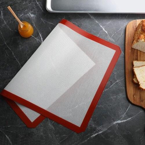 Silicone Baking Mat Non-Stick Pastry Tools Cookie Macaron Oven Liner Sheet Rolling Dough Mat Reuseable Baking Sheet Large Size