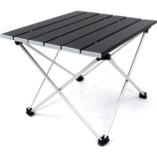 Folding Camping Table Portable Aluminum Camp Table Lightweight Durable Compact Roll Up Picnic Tables for Travel Fishing