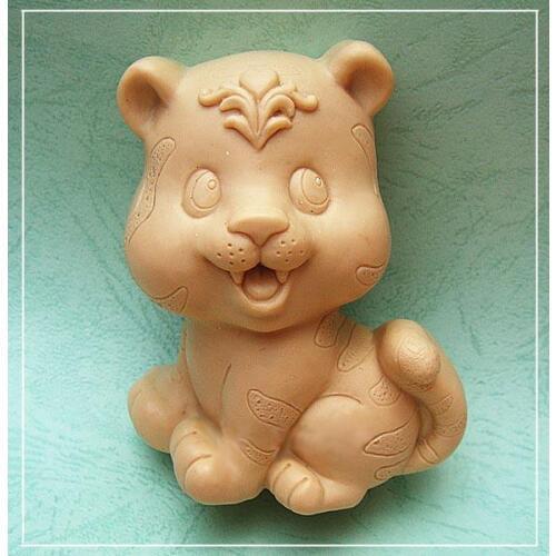 Tiger Silicone Soap mold Handmade 3D mould DIY Carft molds S243