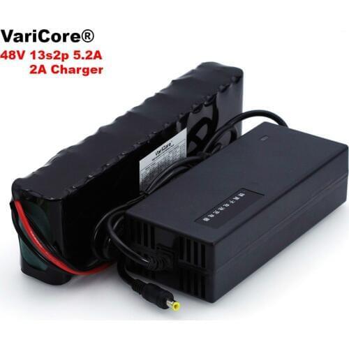 VariCore 48V 5.2ah 13s2p High Power 18650 Batterie Electric Vehicle Motorrad DIY Batterie 48V BMS Schutz+54.6V 2A Charger