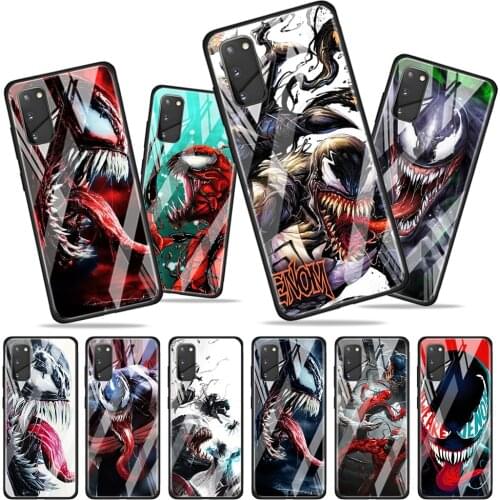 Venom Marvel cool for Samsung Galaxy S20 FE Ultra Note 20 S10 Lite S9 S8 Plus Luxury Tempered Glass Phone Case Cover