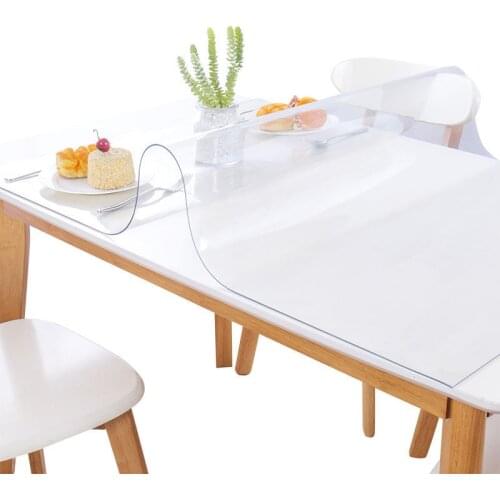 Waterproof Tablecloth PVC Table Cloth Transparency Table Cover Mat for Home Kitchen Pattern Oil Cloth Glass Soft Cloth 1.0mm