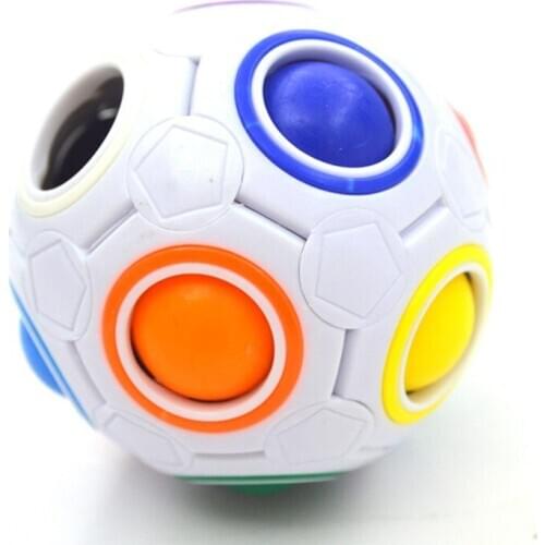 YJ Magic Rainbow Ball Cube Speed Children Toy Game Smooth Fall Resistance Cubo Magico Puzzle Exercise Brain Education Gift