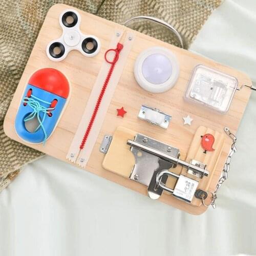 Busy Wall Hanging Toy Wooden Handmade Sensory Activity Board
