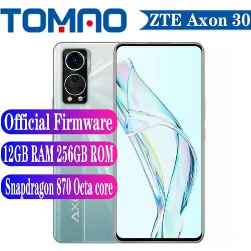 ZTE Axon 30 5G Mobile phone Snapdragon 870 6.92'' AMOLED 120Hz Screen 64MP AI-Quad Cameras 4200mAh 55W Android 11 Google Play