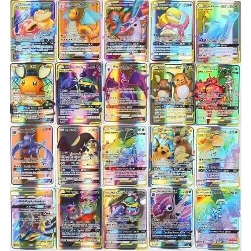 High quality 10/25/50/100/120/200pcs pokemon Game Collection trading Cards For Funs Children English kids gifted Toy