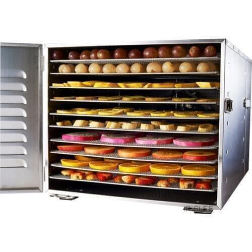 10 Trays Food Dehydrator Fruit Drying Machine Dryer For Vegetables Dried Fruit Meat Drying Machine Stainless Steel Visible