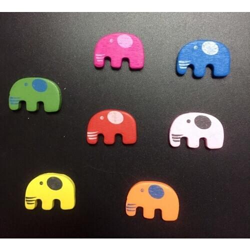 100pcs Mixed Elephant Pattern Wooden Spacer Beads For Jewelry making DIY 30*22mm