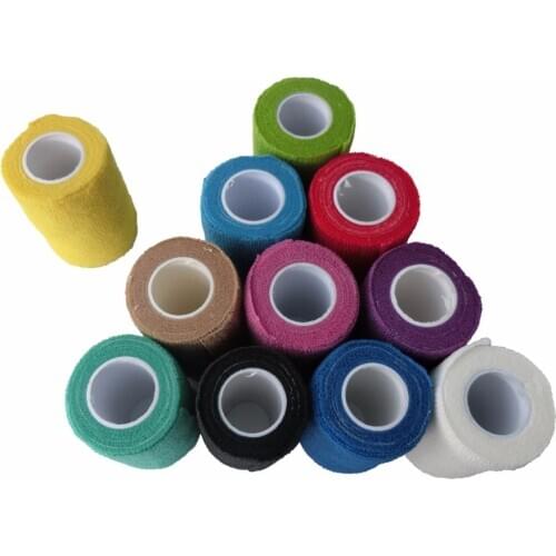 12Pcs/Lot 7.5cm x 4.5m Self Adhesive Elastic Nonwoven Cohesive Bandage Adherent Wrap