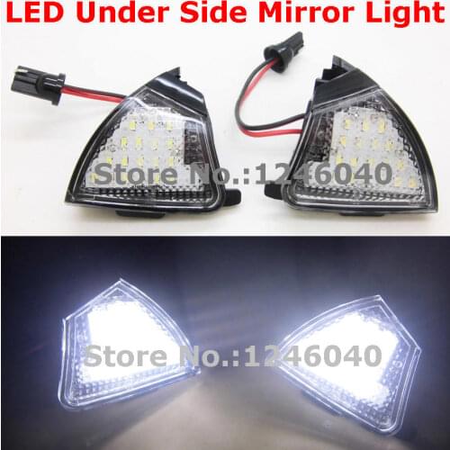 2Pcs LED Under Side Mirror Puddle Light For Porsche Cayenne S 958 MK2 2010-2017 Error Free Xenon White