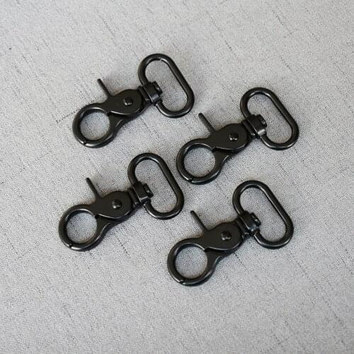 20 Pcs/Lot 25mm Black Metal swivel hook Clasps Lobster use for Dog Collar Keychain Swivel Trigger Clips Snap Hook DIY Accessorie