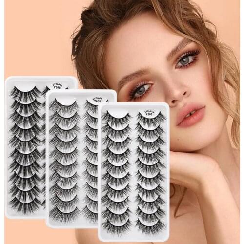 5/10Pairs 3D Mink Lashes Natural Eyelashes Dramatic False Eyelashes Faux Cils Makeup Wholesale Fake Eyelash Extension maquiagem