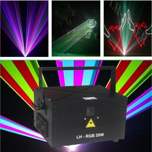 Free Shipping 30W RGB ILDA Computer Animation Laser DMX DJ Professional Stage Lighting