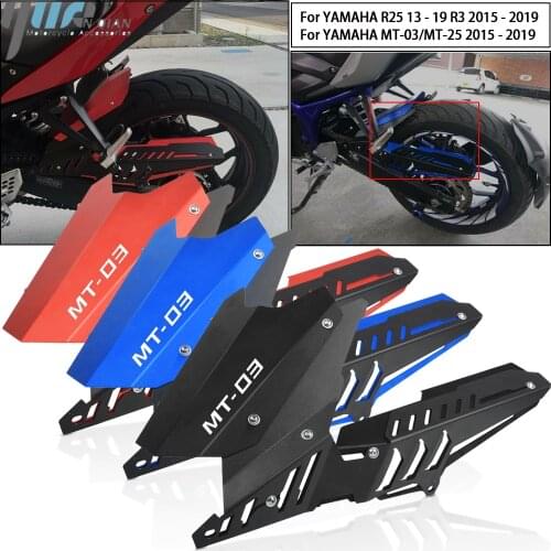 For YAMAHA MT-03 MT03 MT 03 MT-25 MT25 Motorcycle Mudguard Fender Chain Cover Guard Rear Tire Hugger YZF R25 R3 YZF-R25 YZF-R3