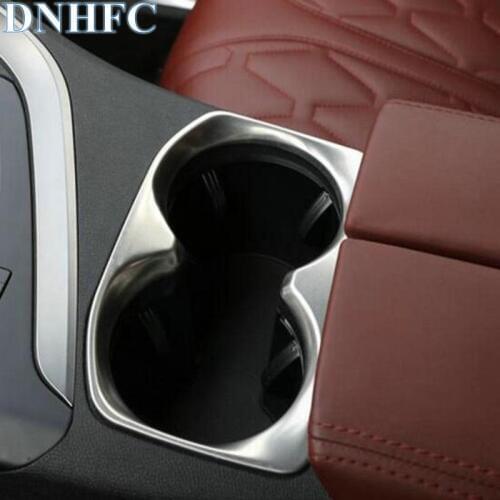 DNHFC Stainless Steel Interior Front Cup Holder Cover Trim For Peugeot 3008 GT 2017 Car styling