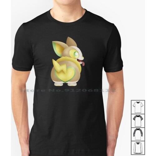 Yamper Corgi Butt T Shirt 100% Cotton Yamper Galar Sword And Shield Dog Puppy Butt Corgi Cute Chibi Anime Cartoon Electric