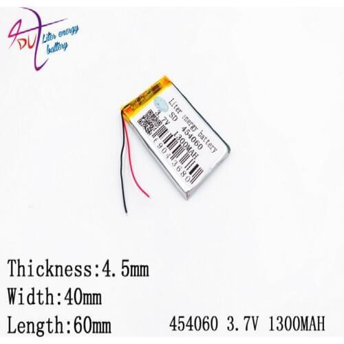 454060 3.7V 1300MAH Lithium Polymer Li-Po li ion tablet battery cells For Mp3 MP4 MP5 GPS DVD DVR mobile bluetooth