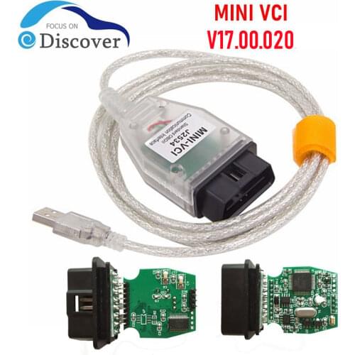 MINI VCI J2534 For Toyota TIS Techstream MINI-VCI V1.4.1 with FTDI FT232 Chip OBD2 Interface cable MINIVCI V16.00.017 NEW Versio