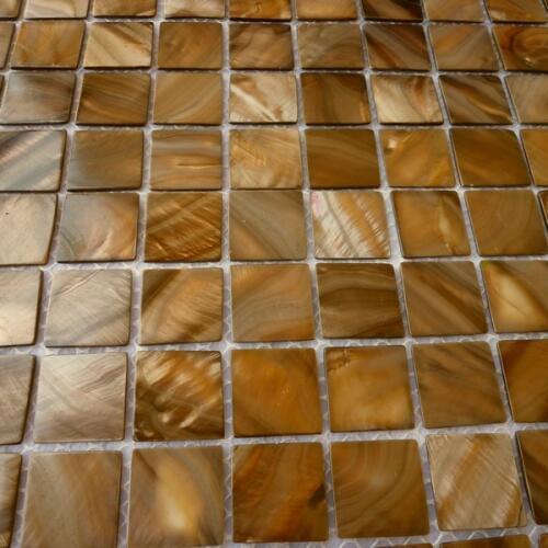 Brown color square pattern mother of pearl shell mosaic tiles for bathroom shower kitchen backsplash hallway tiles fireplace