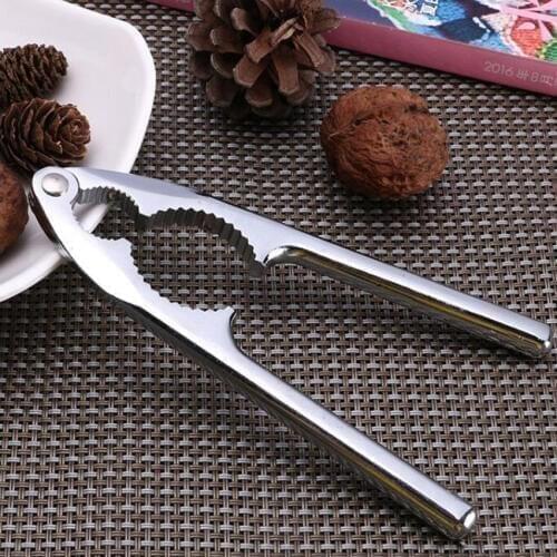 Brand New 2019 Quick Walnut Cracker Nutcracker Sheller Zinc Alloy Silver Nuts Opener Kitchen Tool
