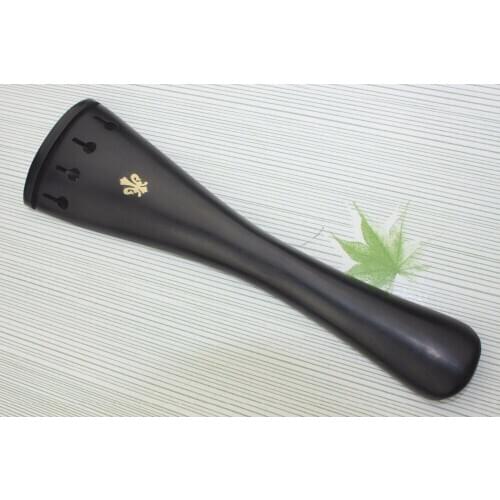 New high quality 4/4 Ebony Cello Tailpiece inlaid copper flower cello parts