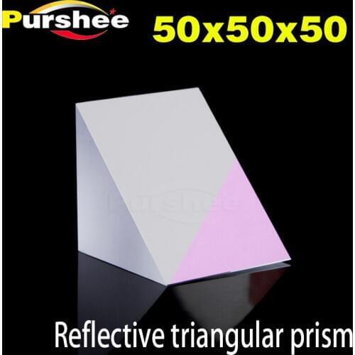 Optical glass triangular prism with reflecting film(50x50x50mm)
