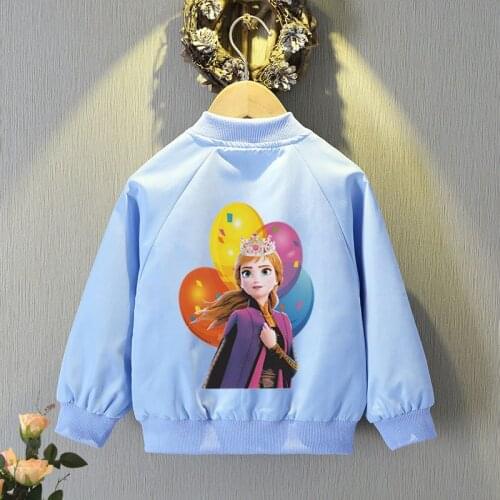 Autumn Teenage Girls Clothing Frozen Elsa Princess Jacket Coats Spring Toddler Childrens Outwear Pretty Korean Little Kids Tops