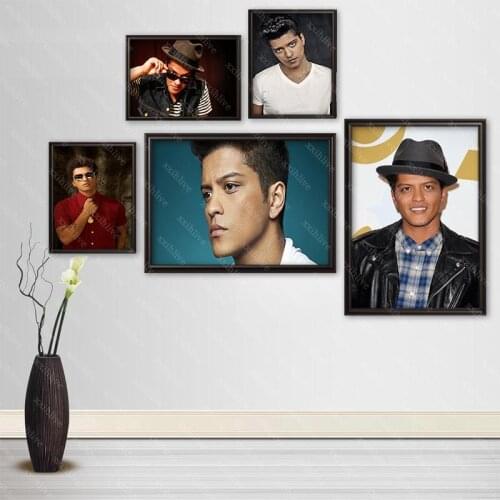 Singer Bruno Mars Posters Wall Art Decor Picture Modern Home Room Decoration Quality Canvas Painting More Size Customizable