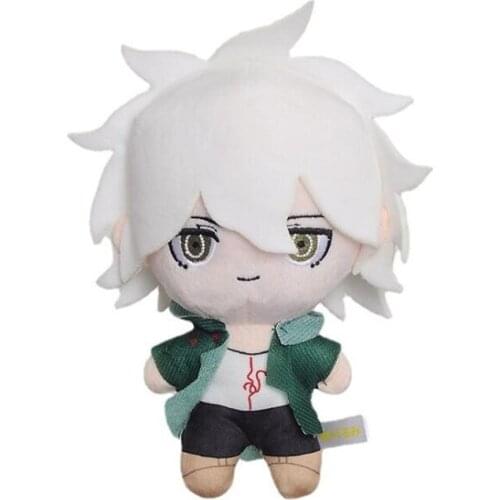 10Pcs/Lot Anime Danganronpa Plush Doll Dangan Ronpa Cartoon Anime Character Nagito Komaeda Stuffed Doll Toy Keychain Pendant