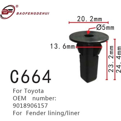 For Toyota 9018906157 Car Positioning Buckle Lining/liner Fastener